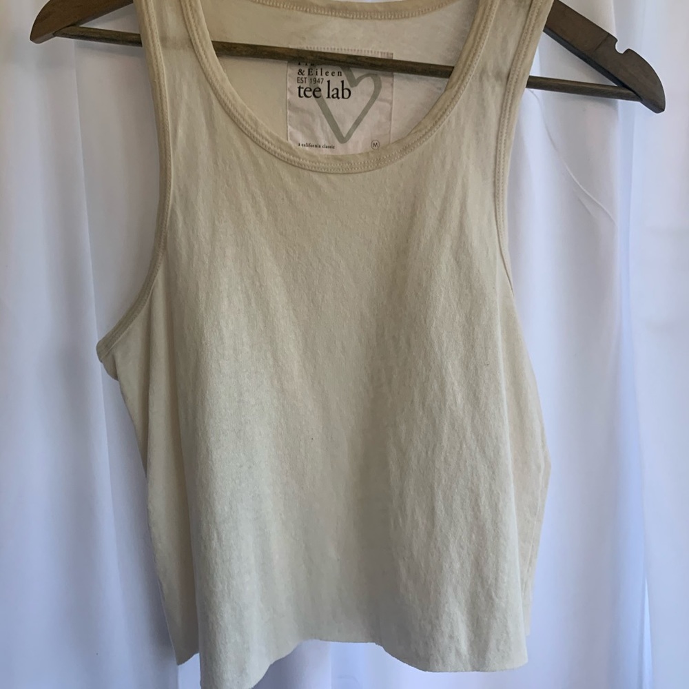 Cream Frank & Eileen cropped tank